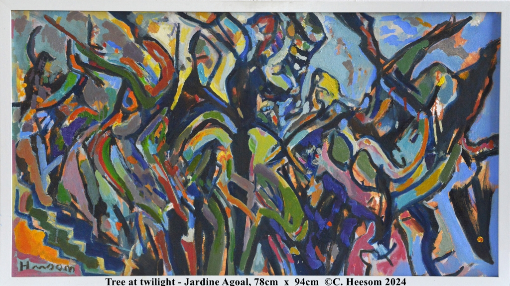 Trees at twilight,  Jardine Agdal by Crispin Heesom